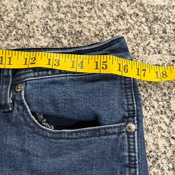 Seven7 High Rise Ankle Skinny jeans size 12 stretch raw hem - Picture 8 of 13